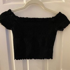 Black crop top